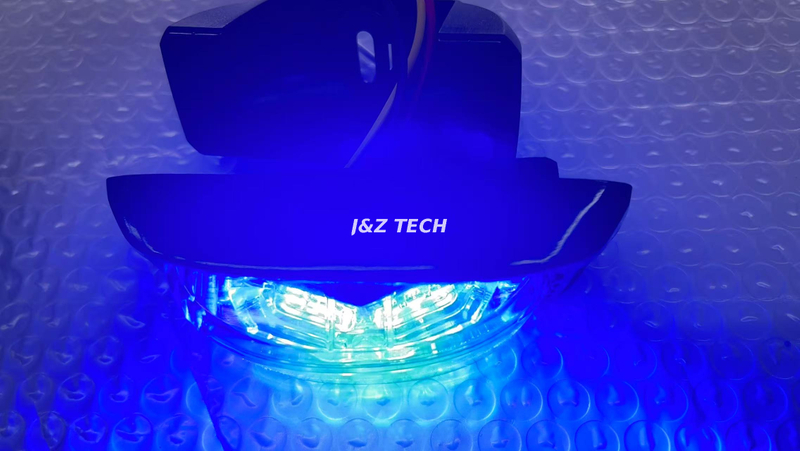 Wide angle lighthead with Half Red/half Blue DC12-24V