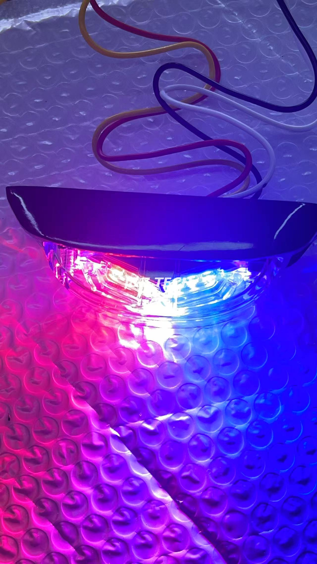 Wide angle lighthead with Half Red/half Blue DC12-24V