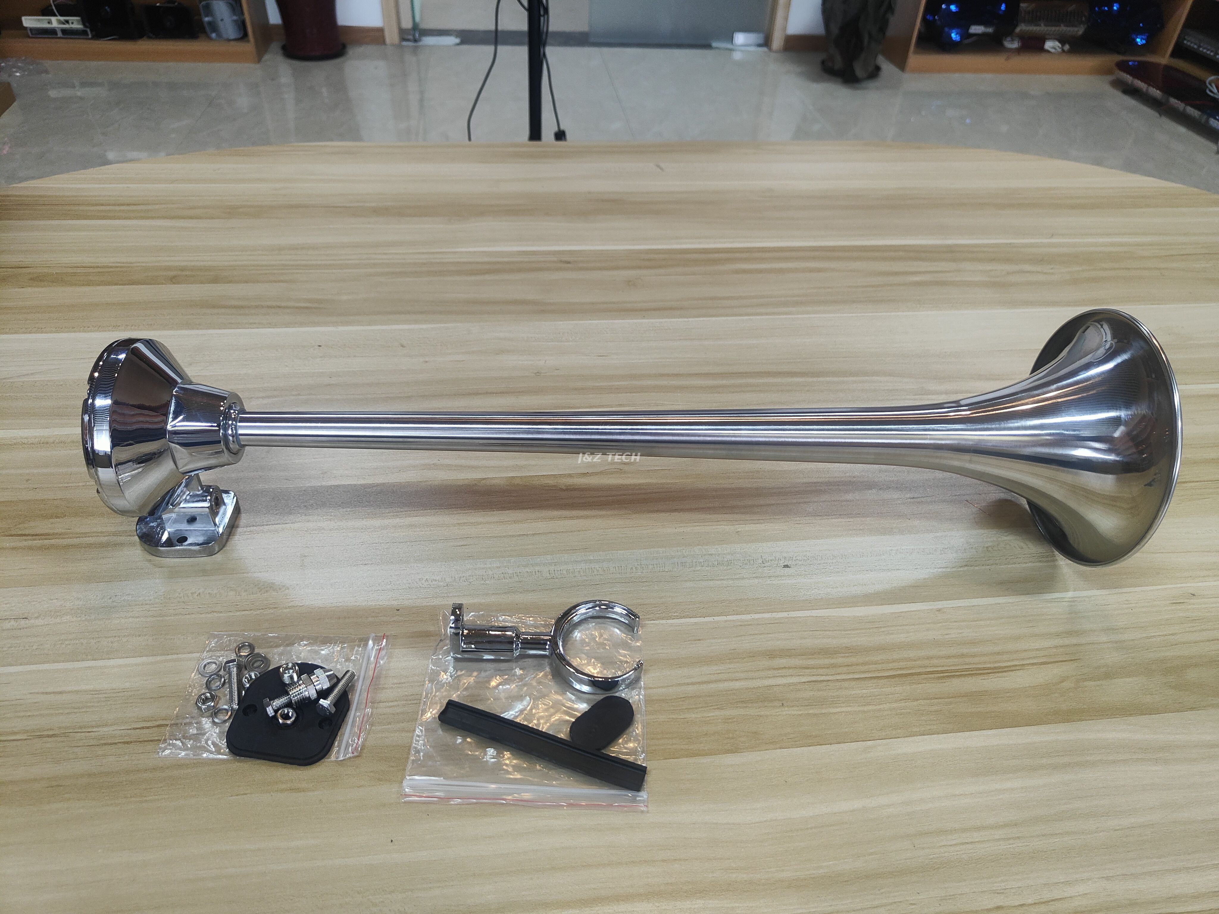 580mm big truck Stainless Steel Air Horn with Zinc Seat