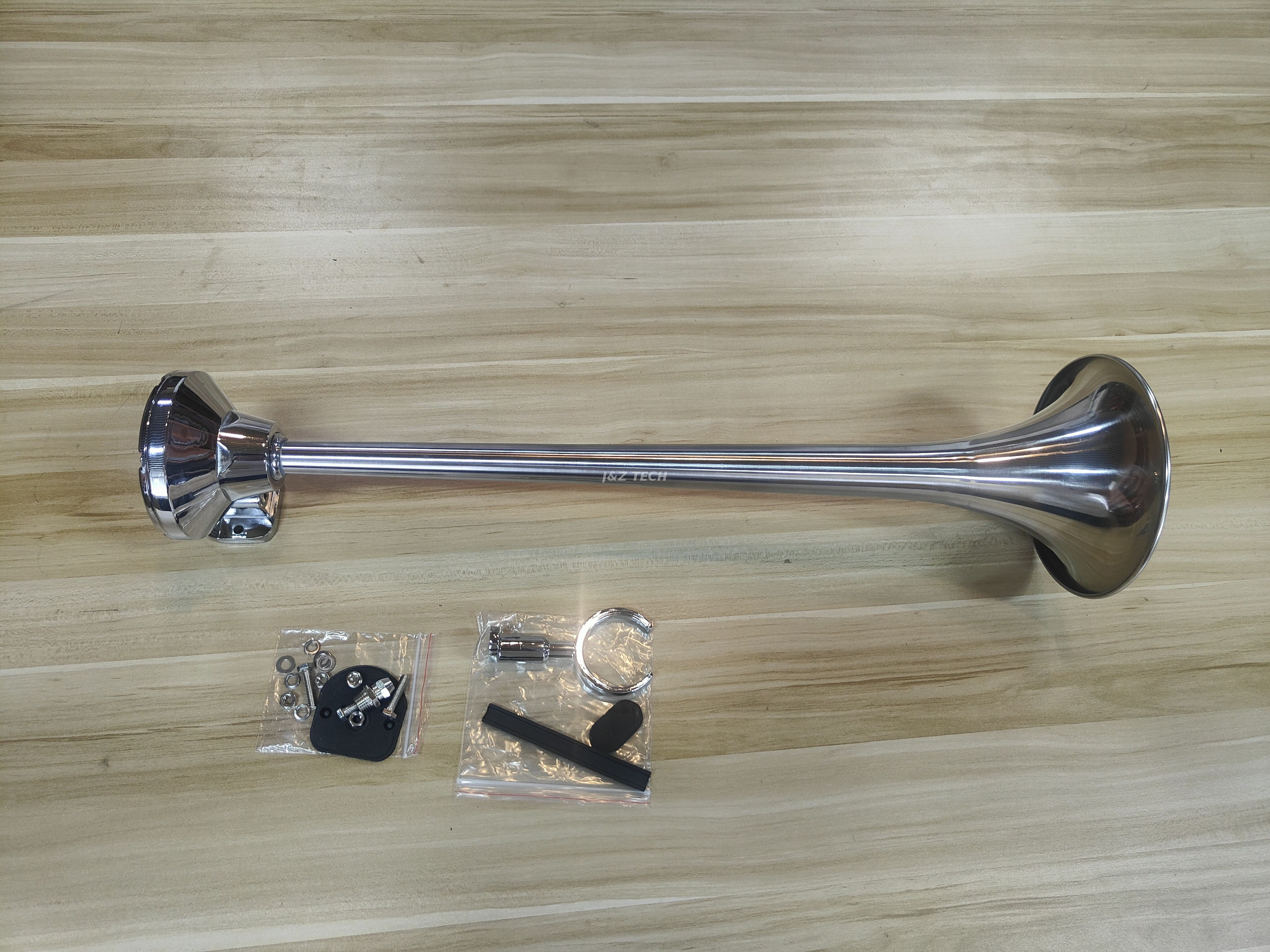 580mm big truck Stainless Steel Air Horn with Zinc Seat