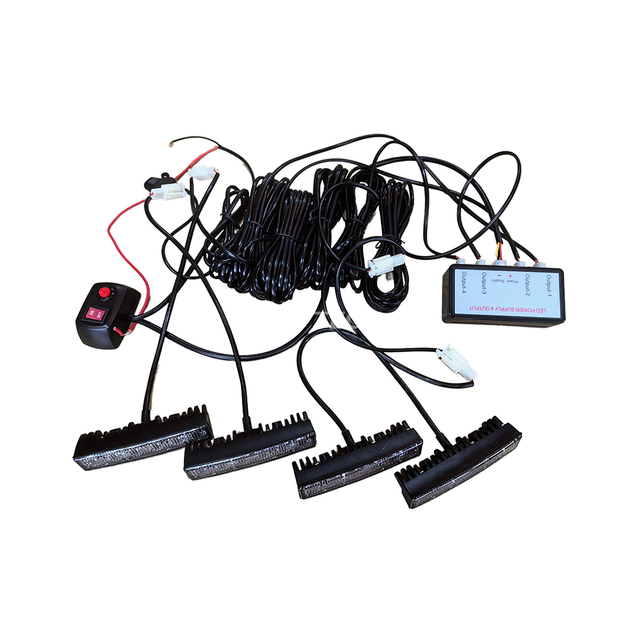 Grill Four Flashing Light One Control Box And Switch Strobe Lights for Vehicles