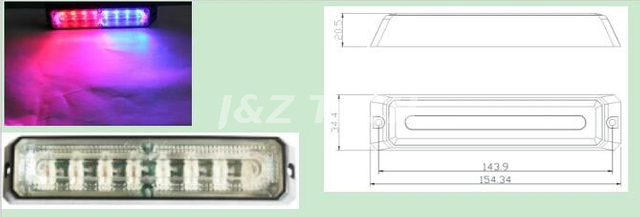 12-24V Traffic Warning Auto Car Grille Led Strobe Light