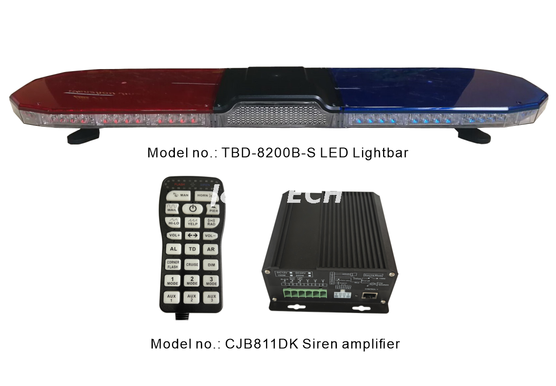 47inch new Led Transparent88 LED GEN 4 full size Lightbar with integrated siren speaker 
