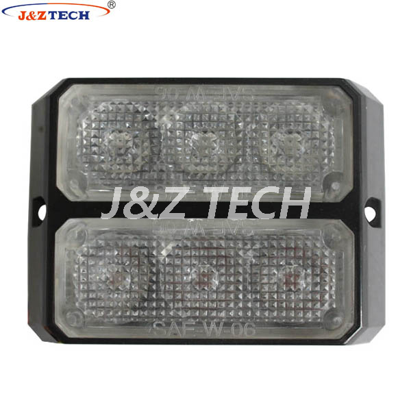 Double Row 6 Led Red Blue Police Ambulance Waterproof Led Strobe Light