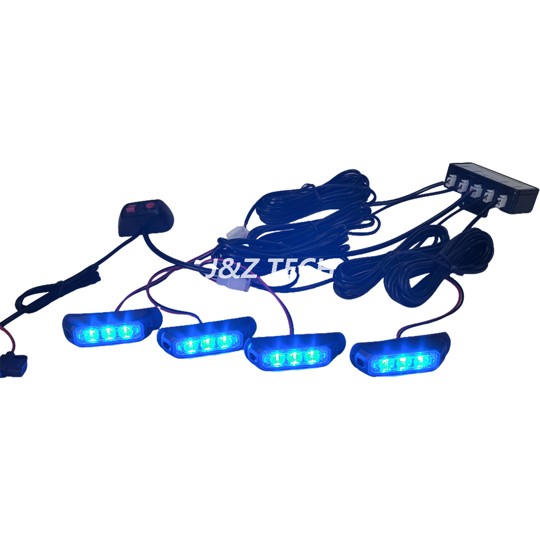 12–24V Vehicle Warning Light Kit with Individual Mounting Brackets