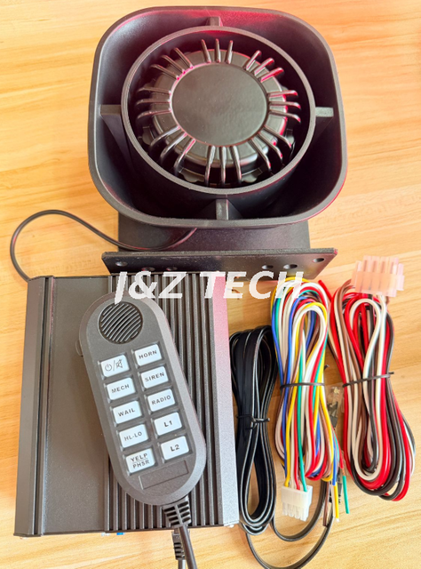 100W 12V Multi-Tone Emergency Vehicle Siren System with Handheld Microphone & Speaker