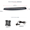 96CM Rear Window Emergency LED Warning Light Bar | 10 LED Modules Windshield Strobe Light with Mounting Brackets