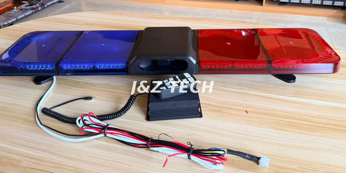 Factory Intelligent Integrated Emergency Vehicle Warning System 47 Inch Long Row LED Light Bar with Built-in Speaker & Car Siren
